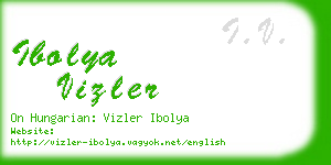 ibolya vizler business card